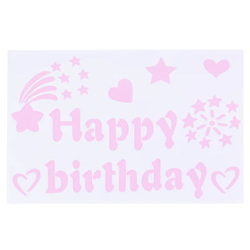 stickers decoratifs lettres stylisees coeurs confettis couronnes modernes adhesifs ballons gâteau doré rouge bleu