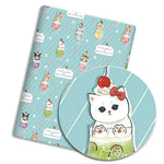 serviettes animales bleu vert rouge illustration mignonne chiens chats oiseaux coton polyester