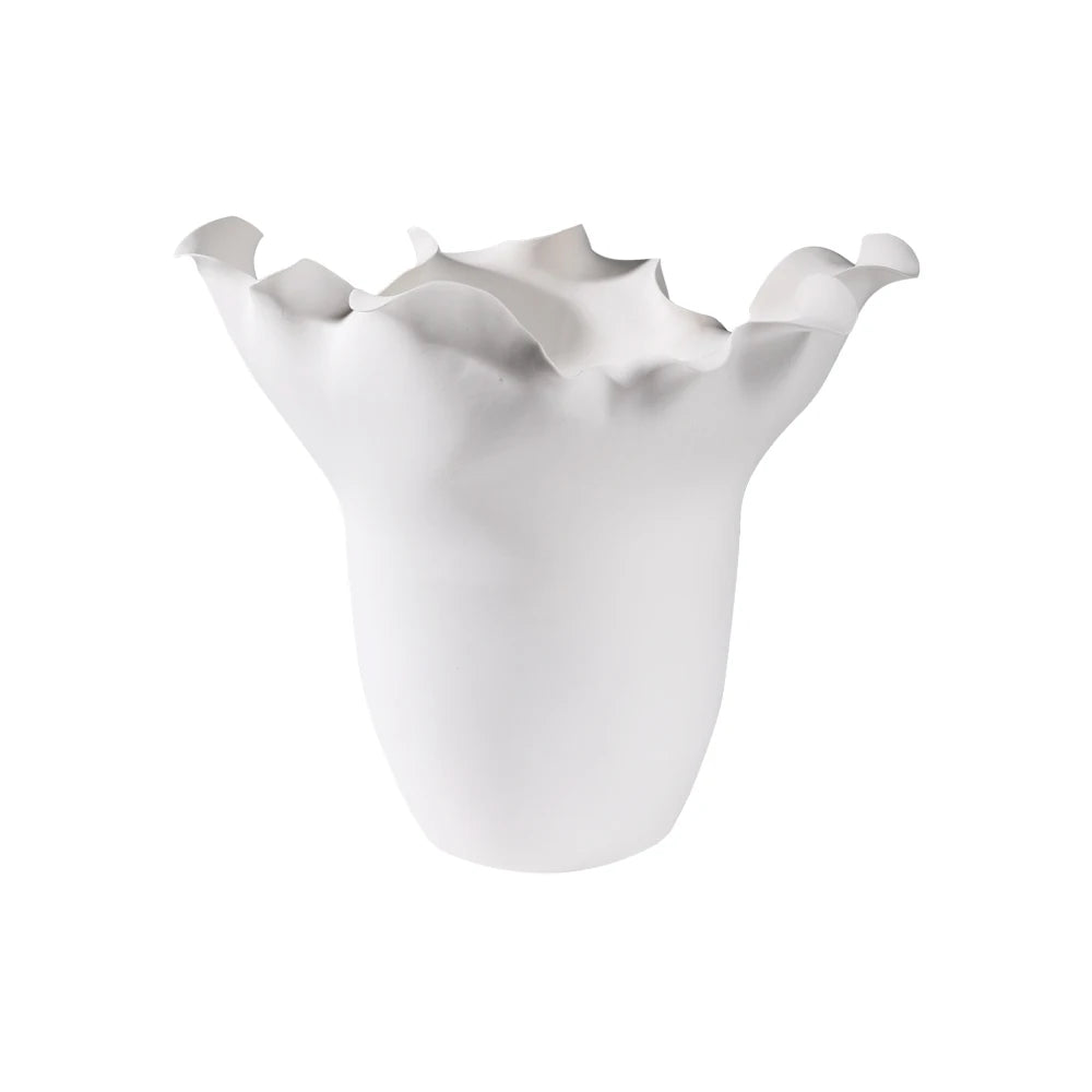 vase moderne artisanal céramique couleur beige rose gris noir texture ondulée ruchéeOpaque