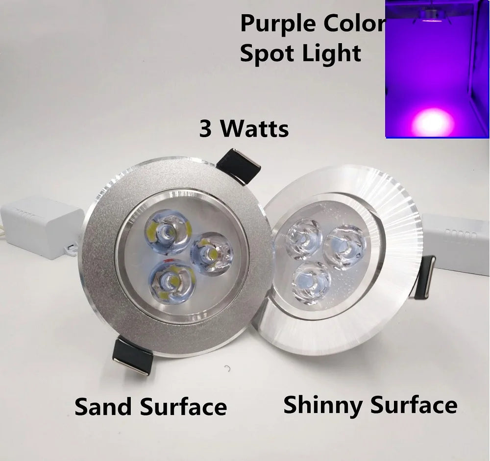 Spot LED argenté moderne surface gravée clips fixation câble d'alimentation 85 240V