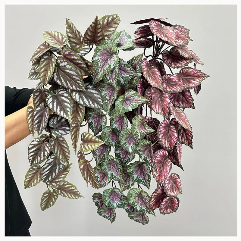 décoration intérieure plante artificielle feuilles vertes suspension moderne minimaliste accrochage