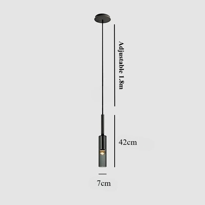 Suspension lumineuse moderne verre transparent noir gris argenté chambre salon