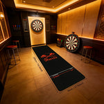 tapis fléchettes darts logo rouge antidérapant polyester moderne noirintérieurextérieur