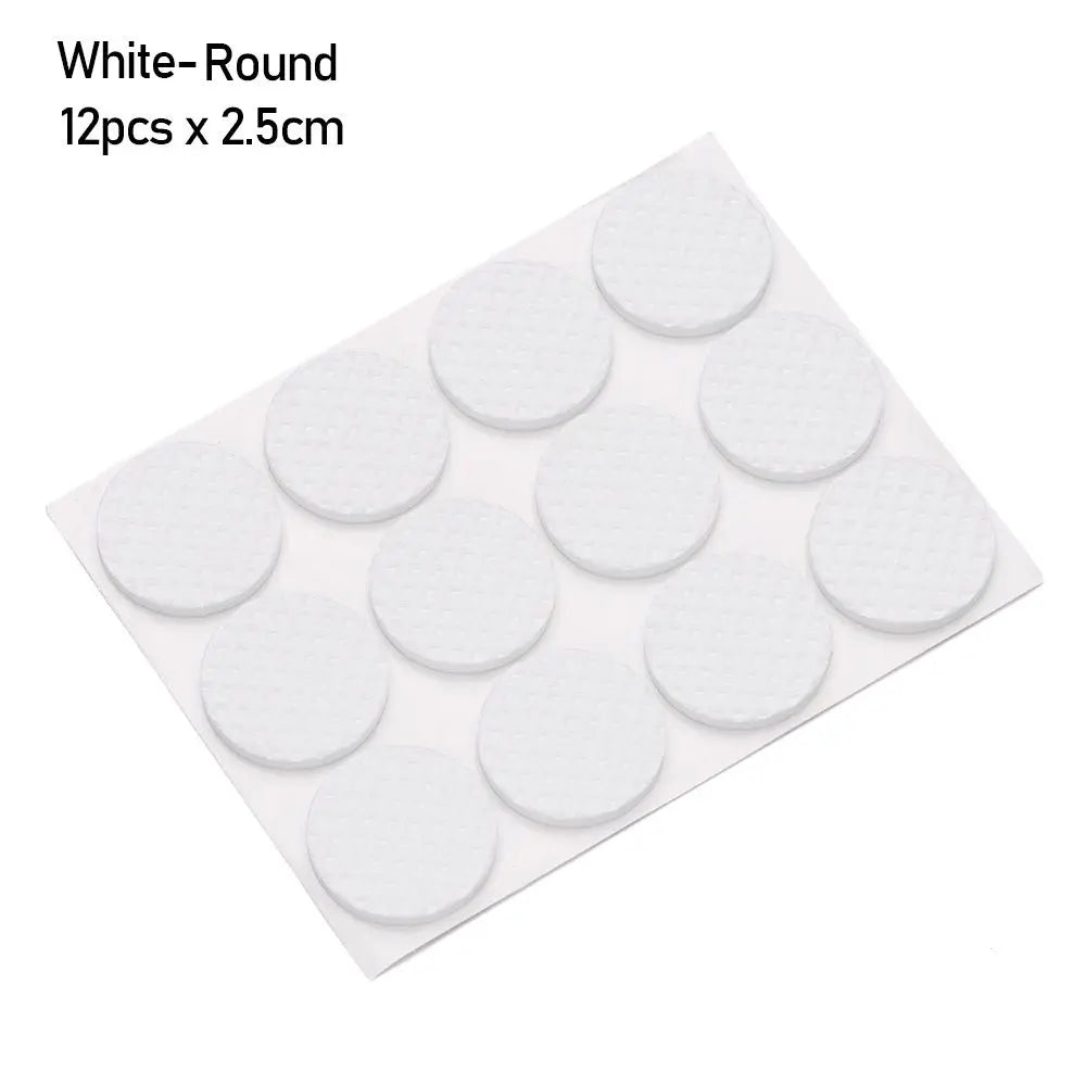 protecteurs sol feutre anti dérapant adhésifs mousse eva noirs blancs marrons ronds utilitaires 2.5cm