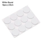 protecteurs sol feutre anti dérapant adhésifs mousse eva noirs blancs marrons ronds utilitaires 2.5cm