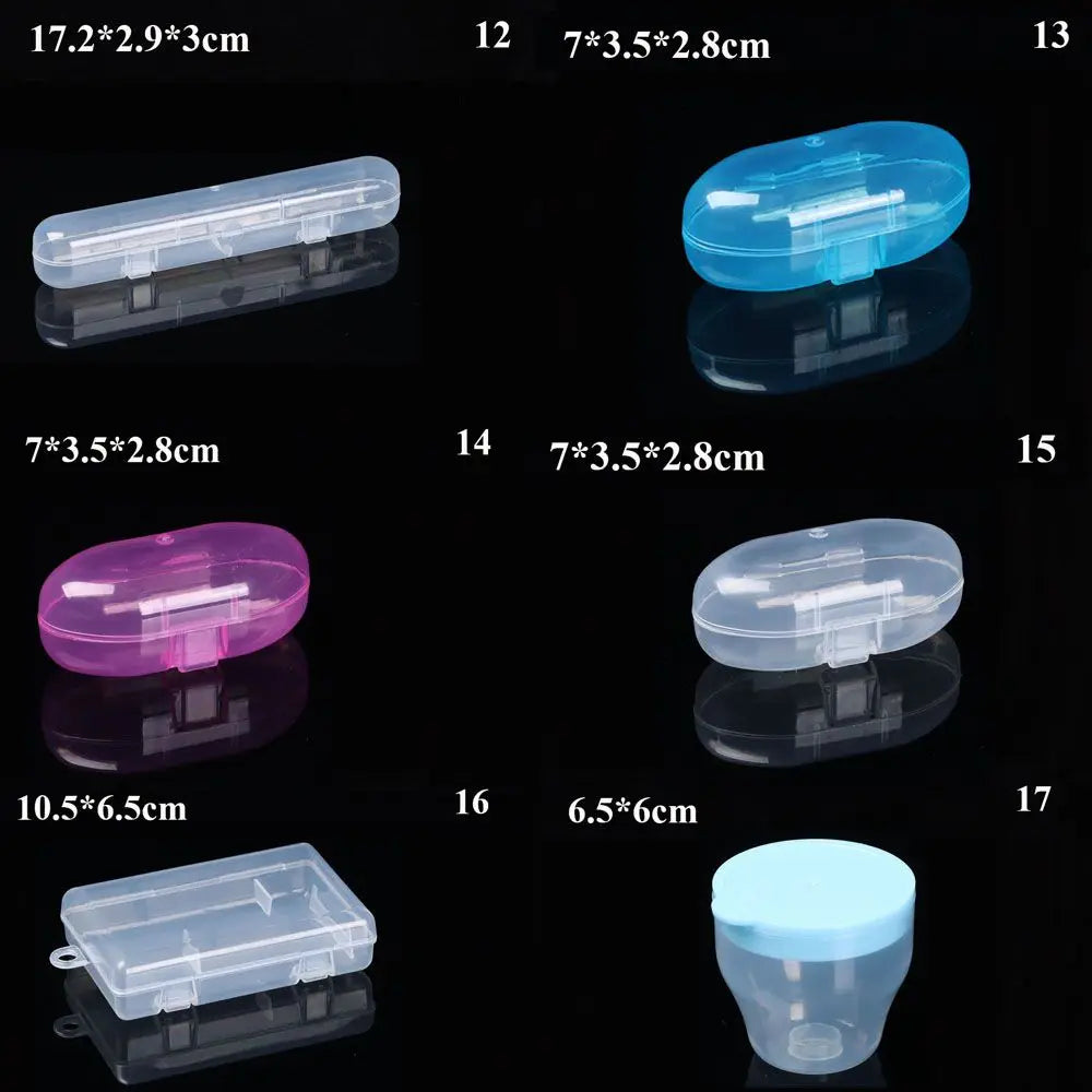 boîte rangement plastique transparente poignées bijoux petits objets divers accessoires