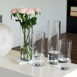 vases transparents modernes plastique inébranlables grandes tailles fleurs artificielles hydroponie