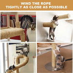 corde gratter chats texture naturelle fibres apparentes rustique marron clair jouet protéger meubles accessoris