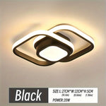 plafonnier led moderne minimaliste acrylique blanc noir toucher interrupteur chambre salon cuisine