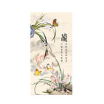 toile imprimée motifs floraux chinois bambou orchidée chrysanthème décoration murale rouleaux peinture asiatique traditionnelleSuspension
