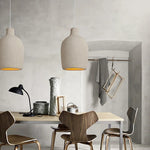 suspension lampes modernes polymère beige texture granulée opaques