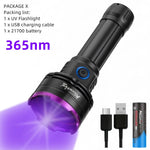 lampe torchon uv rechargeable 30w led 365nm 395nm filtres noirs transparents