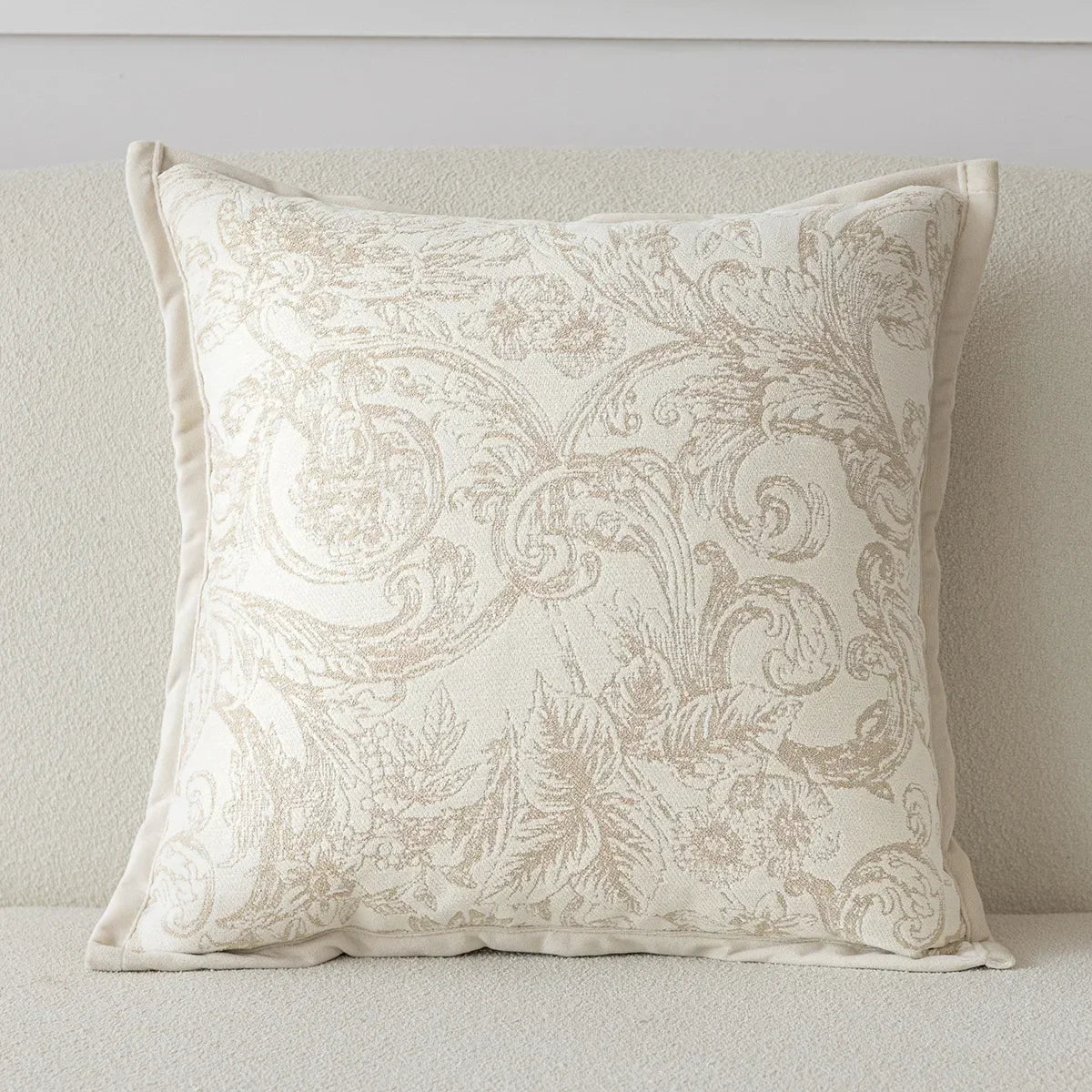 coussin beige motif citrouilles moderne opacité 100 polyester tufted 45x45cm décoration maison canapé chaise