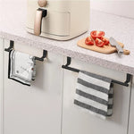 porte serviettes mural noir lisse moderne clips cuisine serviettes blanches salle bain sans perçage
