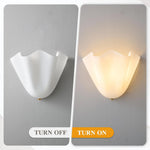 applique murale led verre blanc rouge vert moderne ondulée fixee mur interrupteur echangable