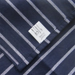 serviettes table coton bleu marine rayées classiques absorption rapide dimension 40x60cm