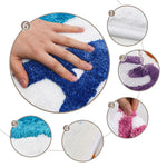 tapis bain antidérapant lettres relief moderne couleur noire blanche bleue rouge jaune rose