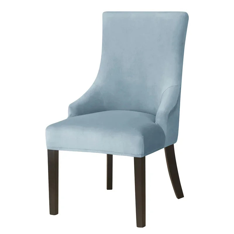 housse chaise velours gris moderne adhésive polyeste protection événementière banquet mariage