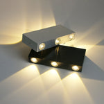 applique murale led moderne argent noir fixée mur vis incluse chambre salon