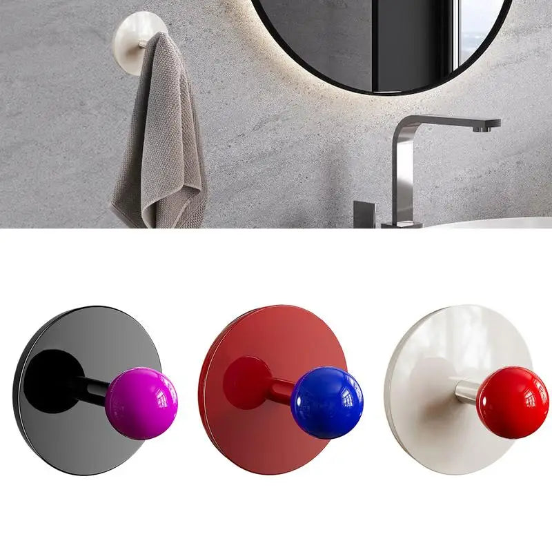 crochet mural adhésif blanc rouge noir moderne suspension rangement cuisine salle bain multifonctionnel
