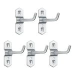crochet mural argenté moderne utilisation multiple rangement garage quincailleries transparent lisse