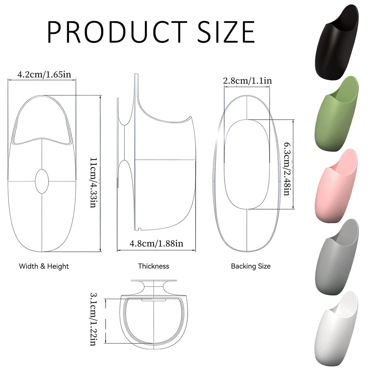 porte couverts silicone adhésif moderne vert clair blanc texture pointillée rangement cuisine vaisselle