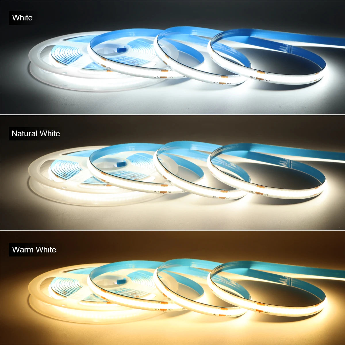 ruban led blanc bleu controle wifi alexa google brillant moderne adhésif 3m 5m 10m