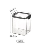 boîtes rangement alimentaires hermétiques plastique qualité alimentaire durable respectueux environnement transparentes couvercle noir clips