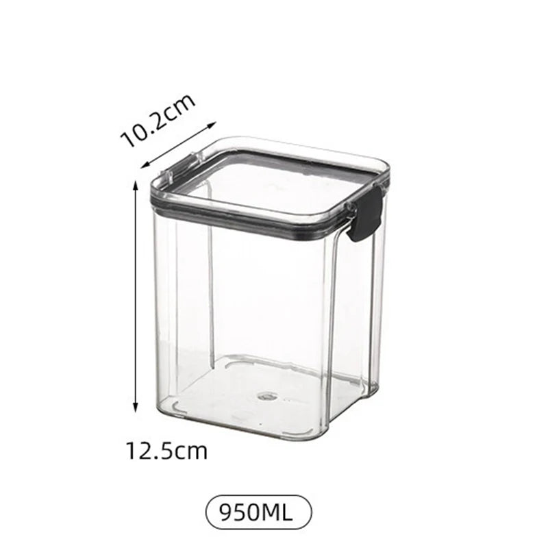 boîtes rangement alimentaires hermétiques plastique qualité alimentaire durable respectueux environnement transparentes couvercle noir clips