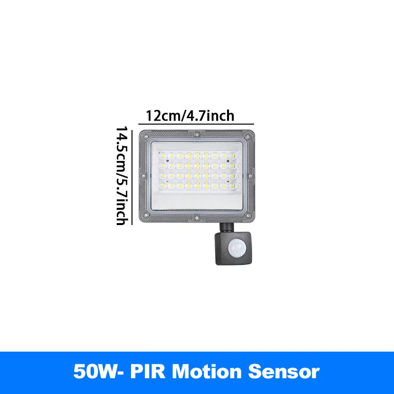 projecteur led extérieur ip66 moderne 220v pirmotion sensor gris métallique