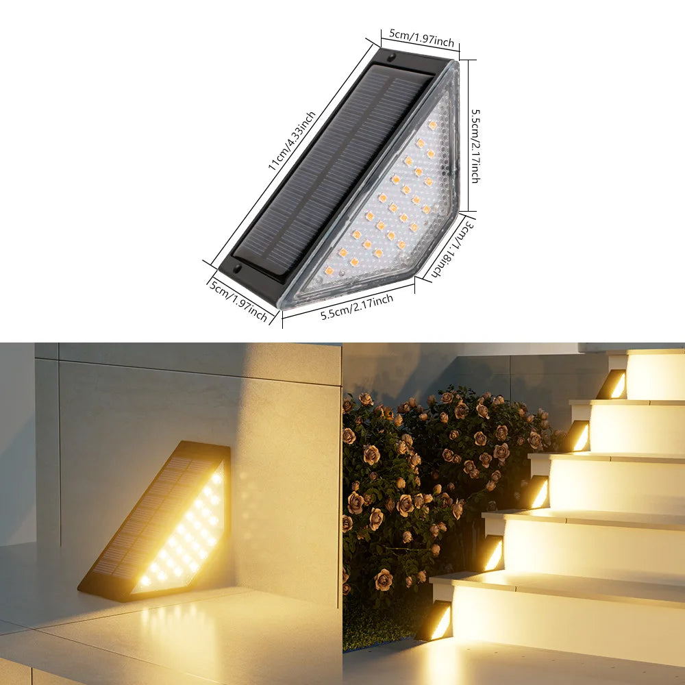 éclairage solaire escaliers led moderne 24watts ip65 810h heures decorationextérieur