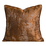 housses coussins marron beige abstrait texture veloutée contemporains décoratifs adhésifs