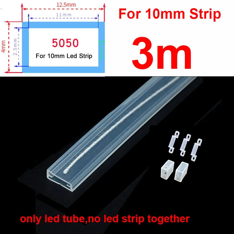 ruban led flexible transparent moderne adhésif 12mm 10m 5m 2m 1m