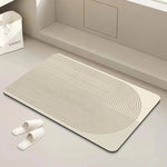 tapis sol salle bain diatomée beige absorbant moderne antidérapant séchage rapide intérieur