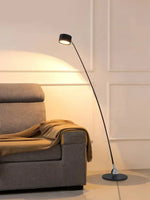 lampe sol led noir moderne art deco touch on off base plate