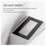 Lampe murale LED moderne minimaliste aluminium noir blanche extérieure IP65 étanche