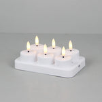 bougies led rechargeables blanc modernes télécommande boîte rangement câble usb 12pcs 4pcs 6pcs