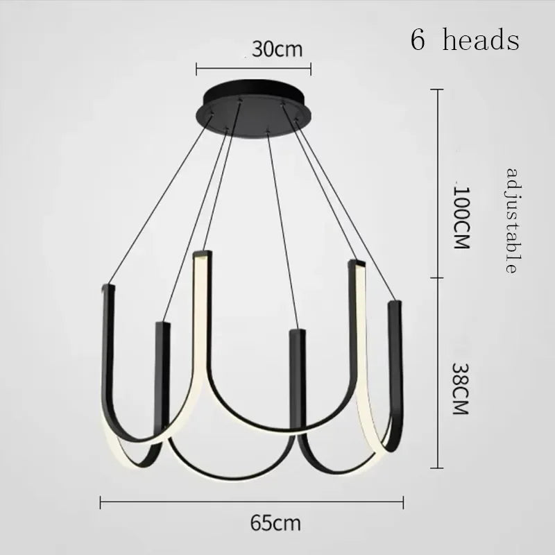 suspension lumineuse moderne or noir blanc ampoules led minimaliste contemporain semi encastrée certifications ul