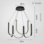 suspension lumineuse moderne or noir blanc ampoules led minimaliste contemporain semi encastrée certifications ul
