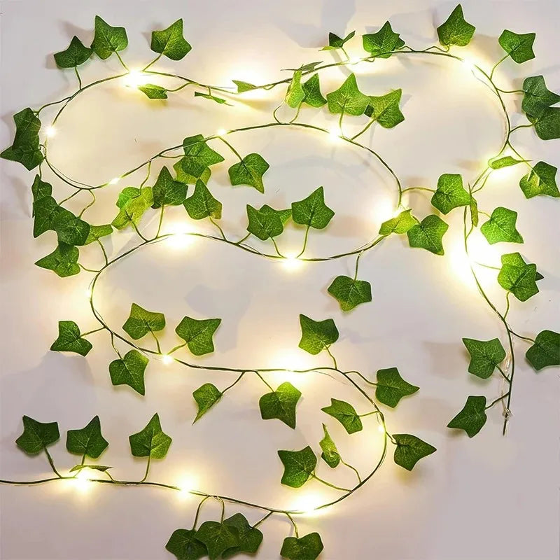 guirlande led lierre artificielle verte extérieure moderne décoration maison fêteSuspensionclair