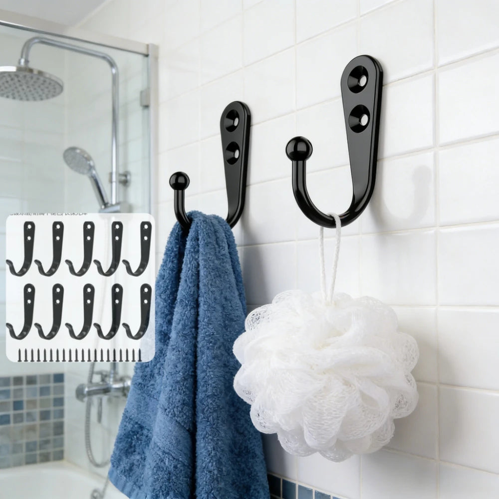crochets murals noirs modernes vis ø4.3cm set 10 crochets vis maison cuisine salle bain