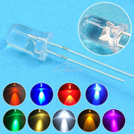 diodes led bleu vert rouge blanc chaud jaune rose violet orange 20000h 5mm round