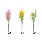 décoration intérieure moderne bouquet artificiel lavande violet rouge jaune vase minimaliste