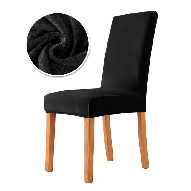 housse chaise velours élastique moderne beige clair protection mariage salle manger plage fauteuil