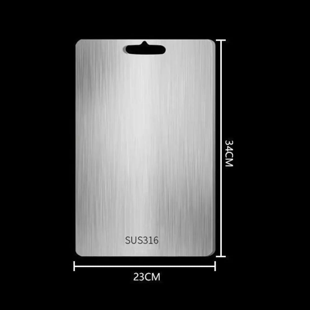 planche découper acier inoxydable antibactérienne moderne lisse poignée intégrée utilitaire cuisine 23cm 34cm