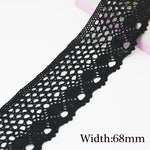 ruban dentelle noir motifs floraux classique 5mètres coton polyester soluble eau
