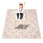 tapis anti dérapant enfant motif canards beige jaune texture pointillée moderne pliable activité jeu