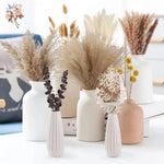 bouquet fleurs séchées pampas naturelles décoration maison anniversaire mariage rouges rustiques