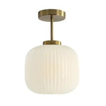 lampe suspendue or vert gris moderne rayures horizontales opacité fixations vis chambre salon éclairage