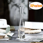vases modernes transparents simples maison mariage 3pcs grande moyenne petite